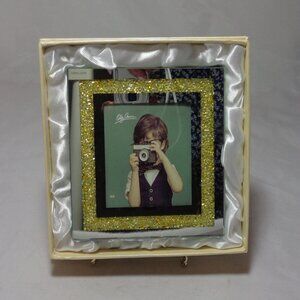 Oleg Cassini Crystal Diamond Mini Frame 2.5" x 3"  Mother's Day Gift NOS